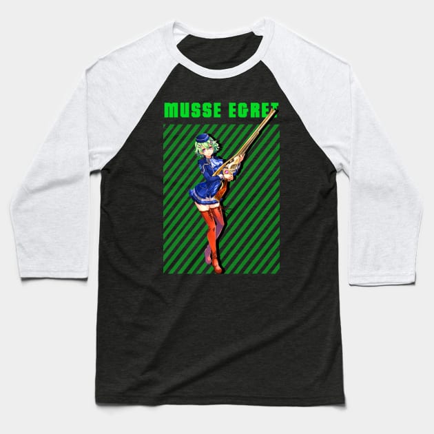 Musse Egret III Rectangel Green Line Baseball T-Shirt by RayyaShop